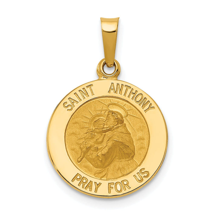 14k Yellow Gold Saint Anthony Medal Pendant