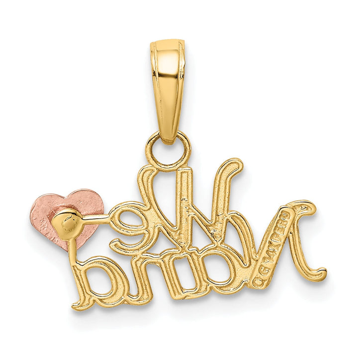 14k Two Tone Gold We Love Nana Charm Pendant