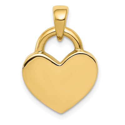 14k Two Tone Gold Reversible Heart Charm at $ 283.17 only from Jewelryshopping.com