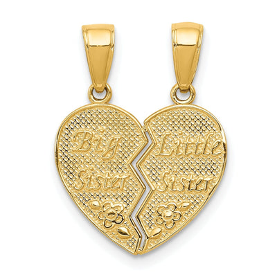 14k Yellow Gold Big Sister Little Sister Charm at $ 141.55 only from Jewelryshopping.com