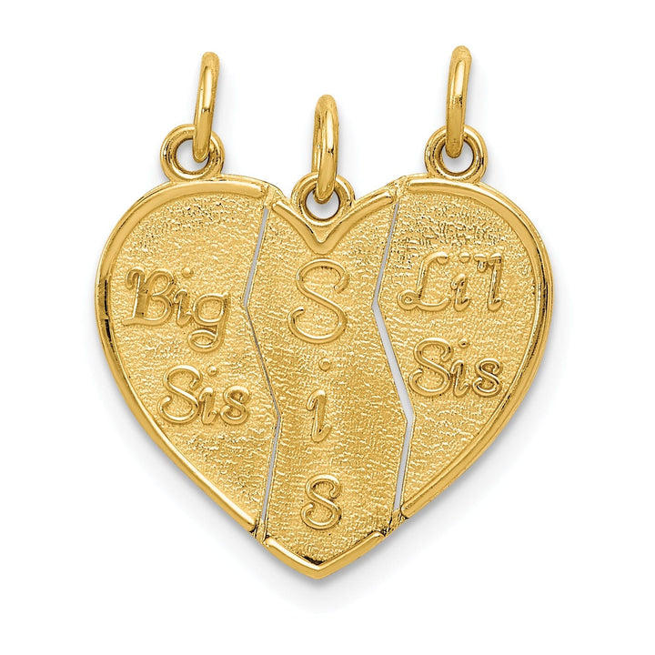 14k Yellow Gold Big Sis and Lil Sis Charm