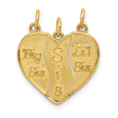 14k Yellow Gold Big Sis and Lil Sis Charm at $ 160.34 only from Jewelryshopping.com