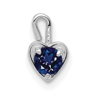 14k White Gold September Birthstone Heart Charm at $ 49.27 only from Jewelryshopping.com
