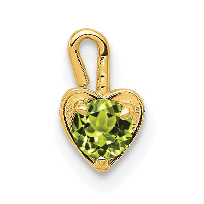 14k Yellow Gold August Birthstone Heart Charm at $ 49.07 only from Jewelryshopping.com