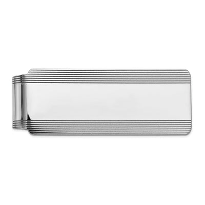 14k White Gold Solid Line Design Money Clip. at $ 1305.16 only from Jewelryshopping.com