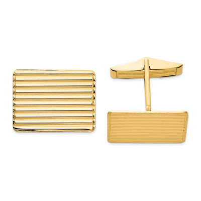 14k Yellow Gold Solid Rectangular Cuff Links at $ 1066.6 only from Jewelryshopping.com