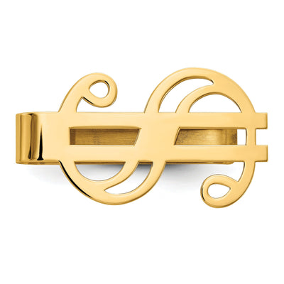 14k Yellow Gold Solid Dollar Sign Money Clip at $ 745.26 only from Jewelryshopping.com