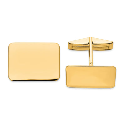 14k Yellow Gold Rectangular Design Cuff Links at $ 850.17 only from Jewelryshopping.com
