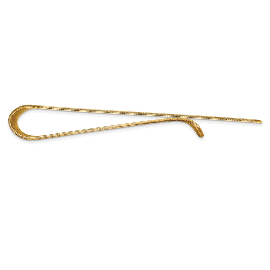 14k Yellow Gold Solid Line Design Money Clip.