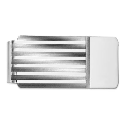 14k White Gold Solid Line Design Money Clip. at $ 1760.49 only from Jewelryshopping.com