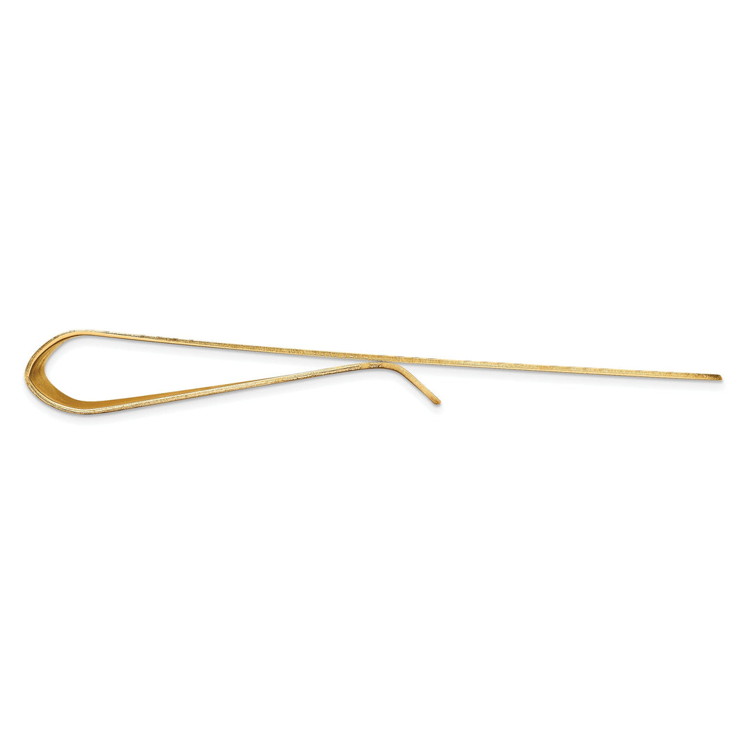 14k Yellow Gold Solid Line Design Money Clip.
