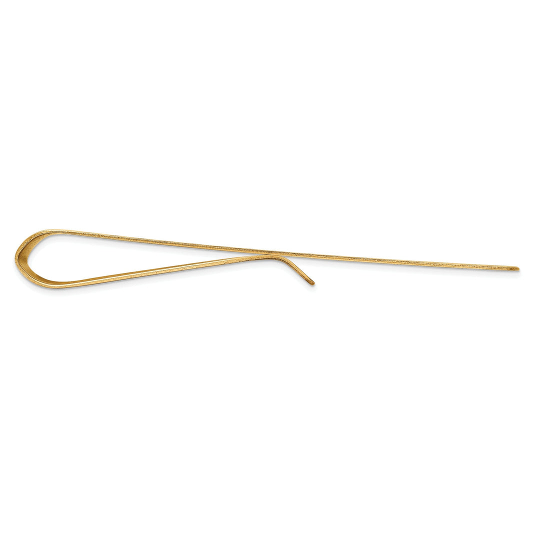 14k Yellow Gold Solid Line Design Money Clip.