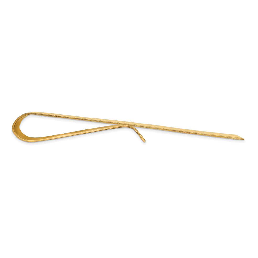 14k Yellow Gold Solid Line Design Money Clip.