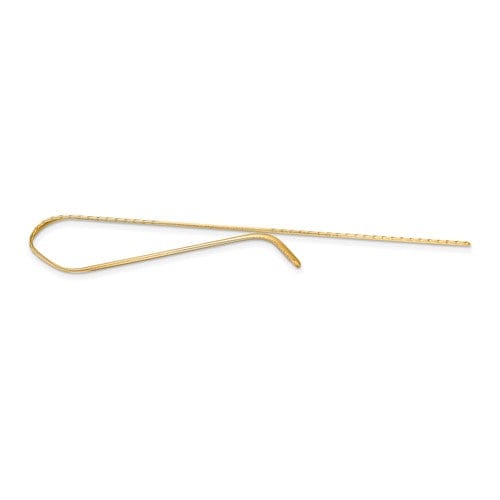 14k Yellow Gold Solid with Line Design Tie Bar