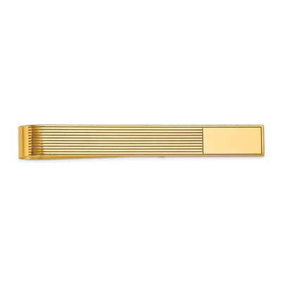14k Yellow Gold Solid with Line Design Tie Bar at $ 429.76 only from Jewelryshopping.com
