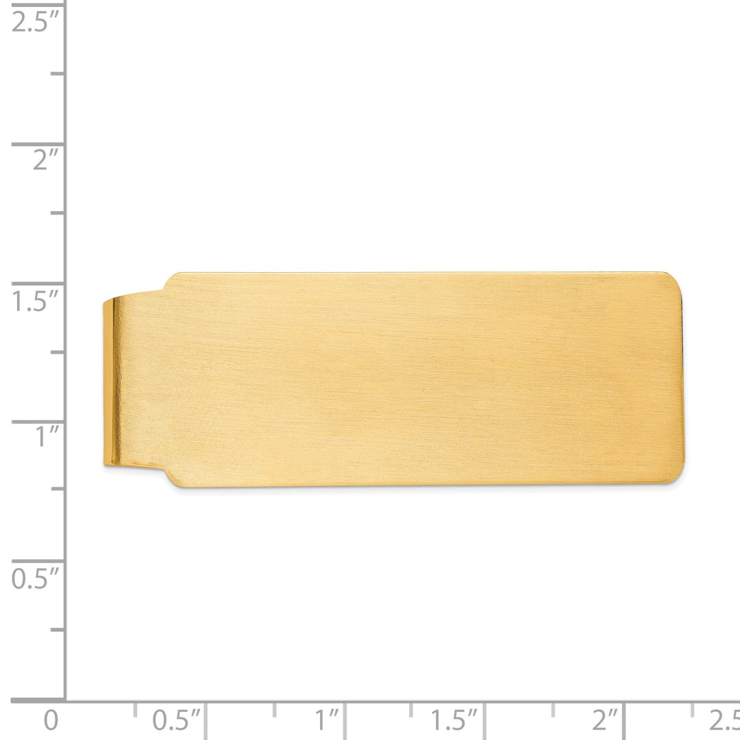 14k Yellow Gold Solid Smooth Flat Money Clip