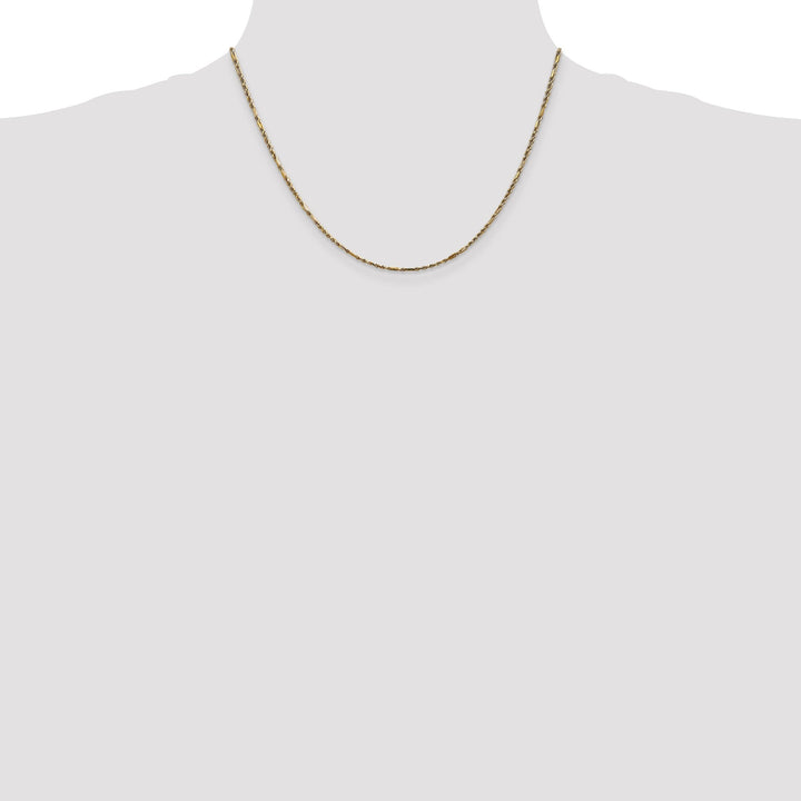 14k Yellow Gold 2.00mm D.C Milano Rope Chain