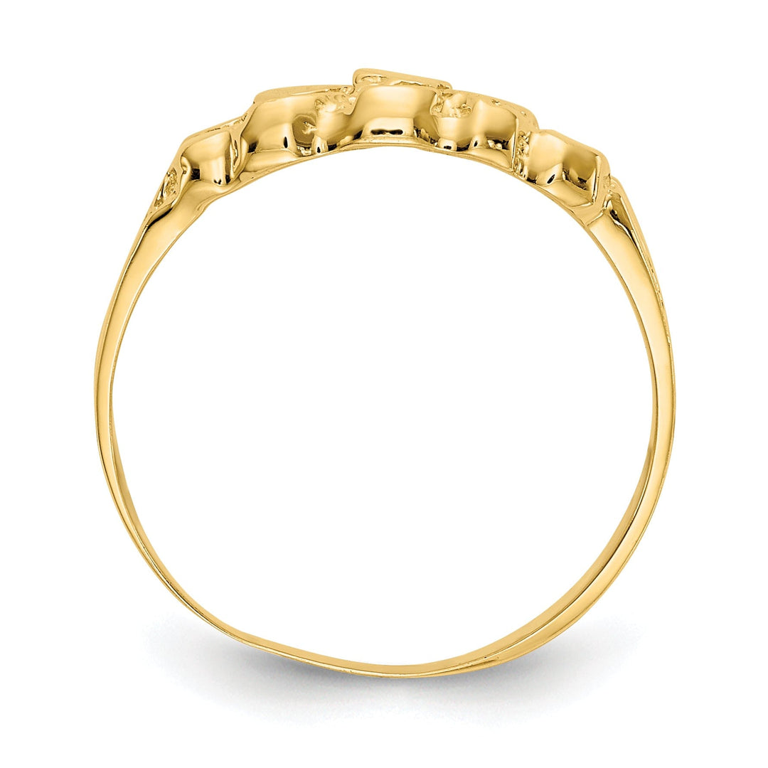 14k Yellow Gold Solid Nugget Ring
