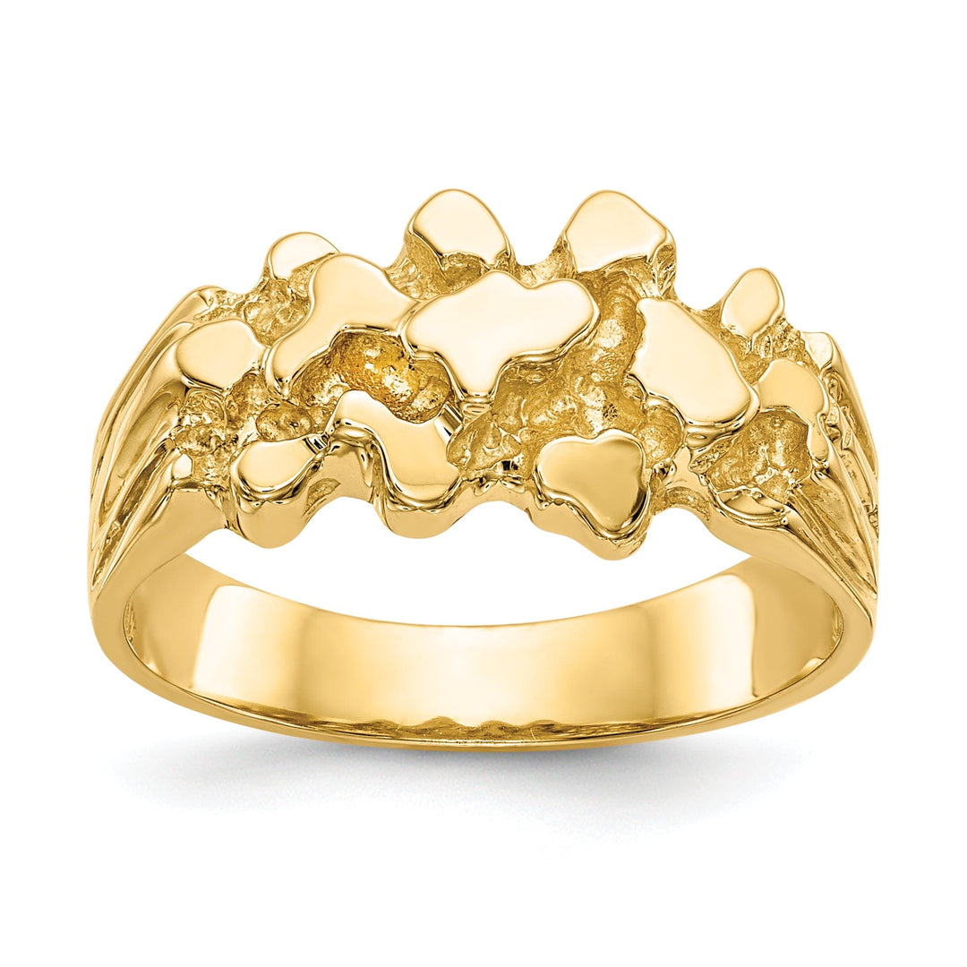 14k Yellow Gold Solid Nugget Ring