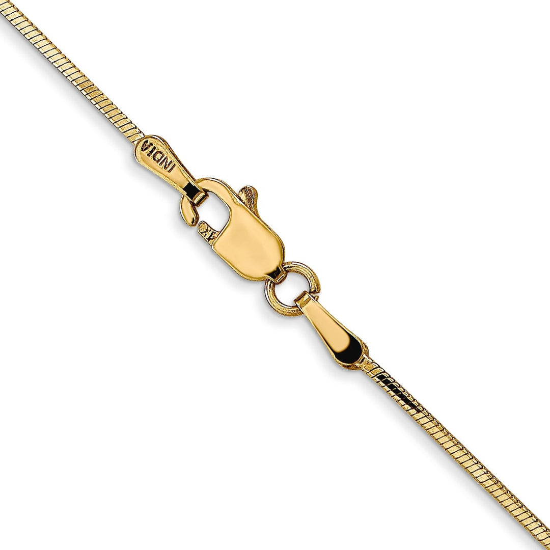 14k Yellow Gold 1.20mm Octagonal Snake Chain