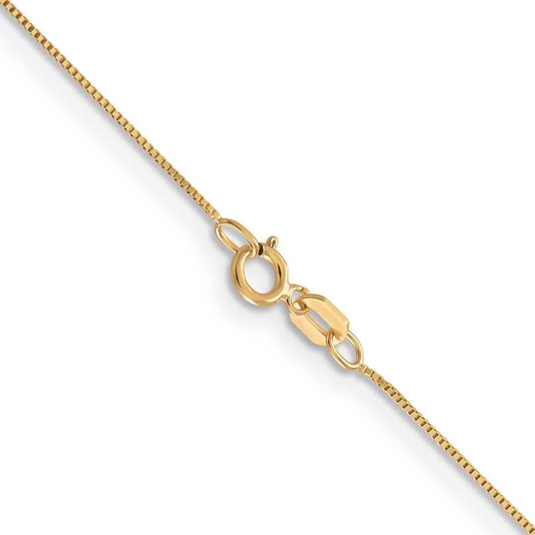 14k Yellow Gold 0.50mm Polish Solid Box Chain