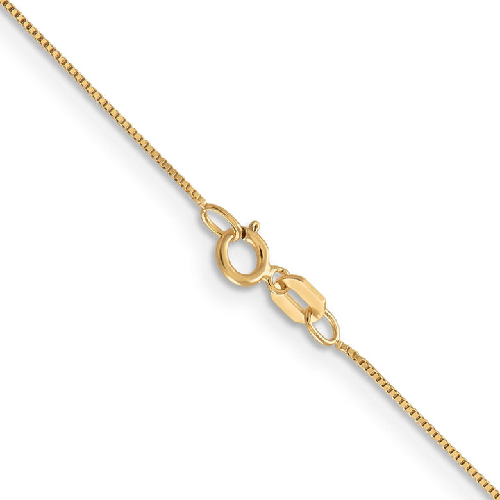 14k Yellow Gold 0.50mm Polish Solid Box Chain