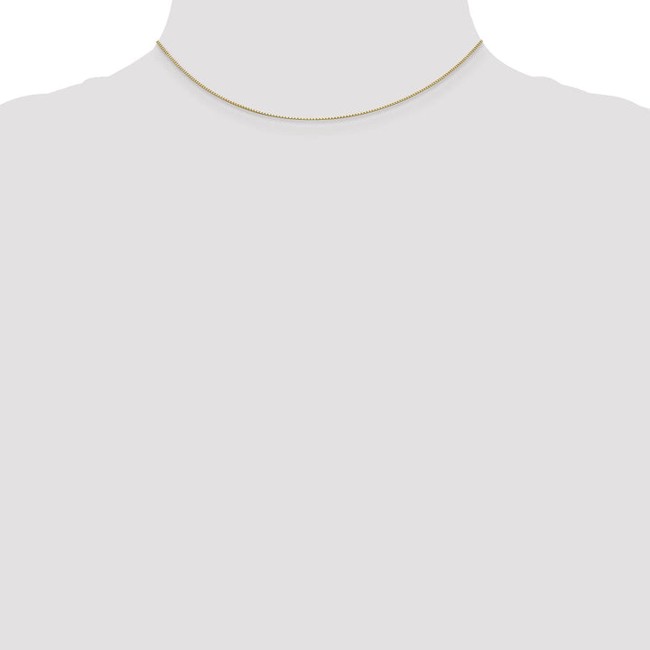 14k Yellow Gold 0.50mm Polish Solid Box Chain