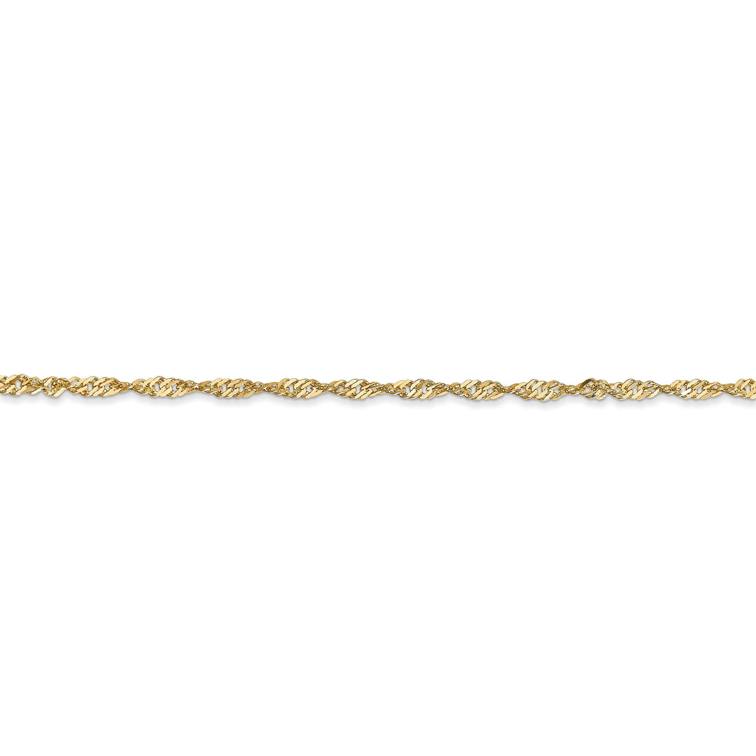 14k Yellow Gold 1.70m Polished Singapore Chain