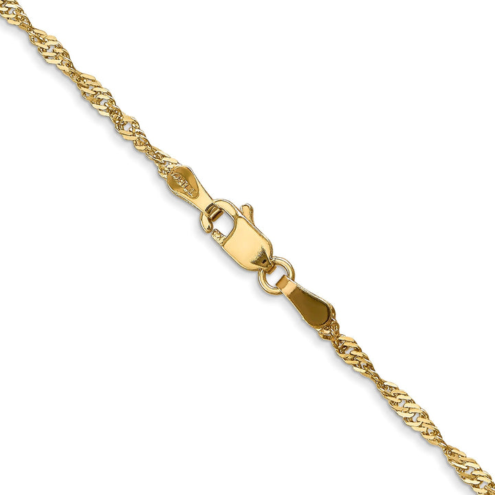 14k Yellow Gold 1.70m Polished Singapore Chain