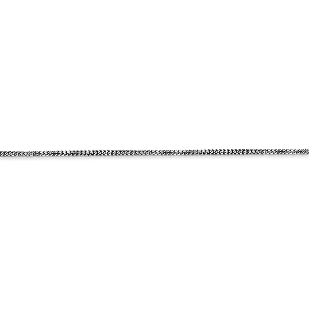 14k White Gold 1.3mm Curb Pendant Chain