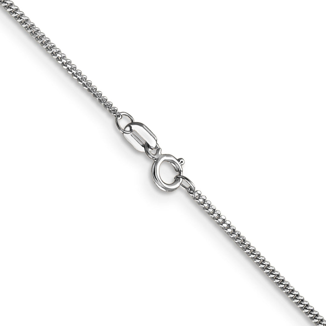 14k White Gold 1.3mm Curb Pendant Chain