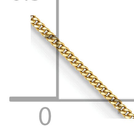 14k Yellow Gold .9 mm Curb Pendant Chain