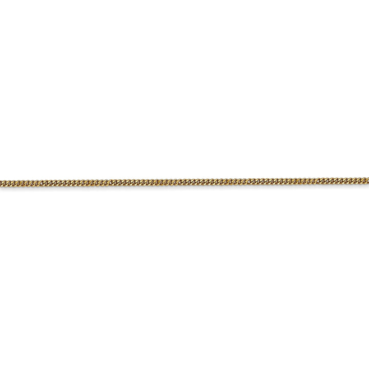 14k Yellow Gold 1.3 mm Curb Pendant Chain