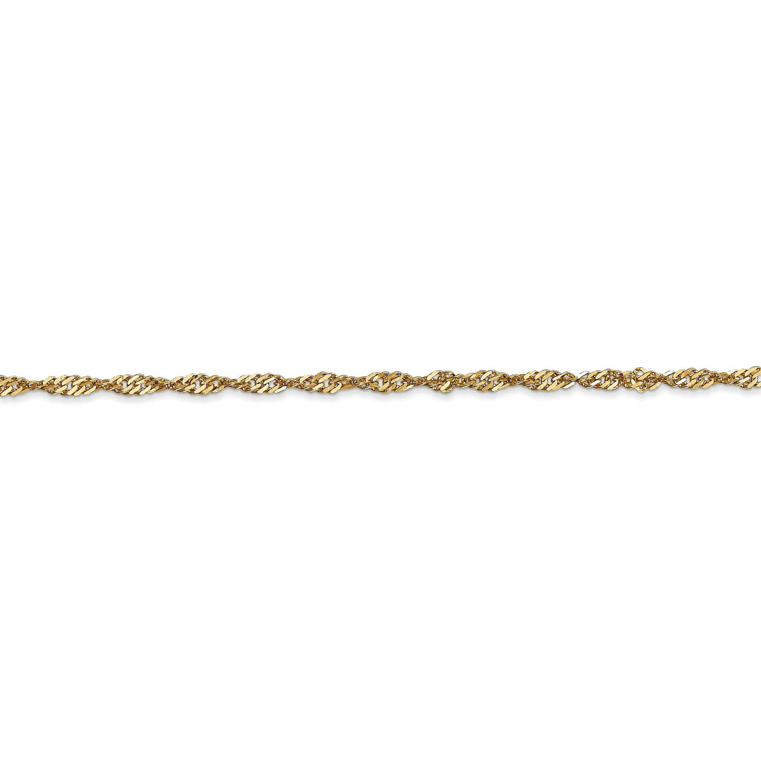 14k Yellow Gold 2.00m Polished Singapore Chain