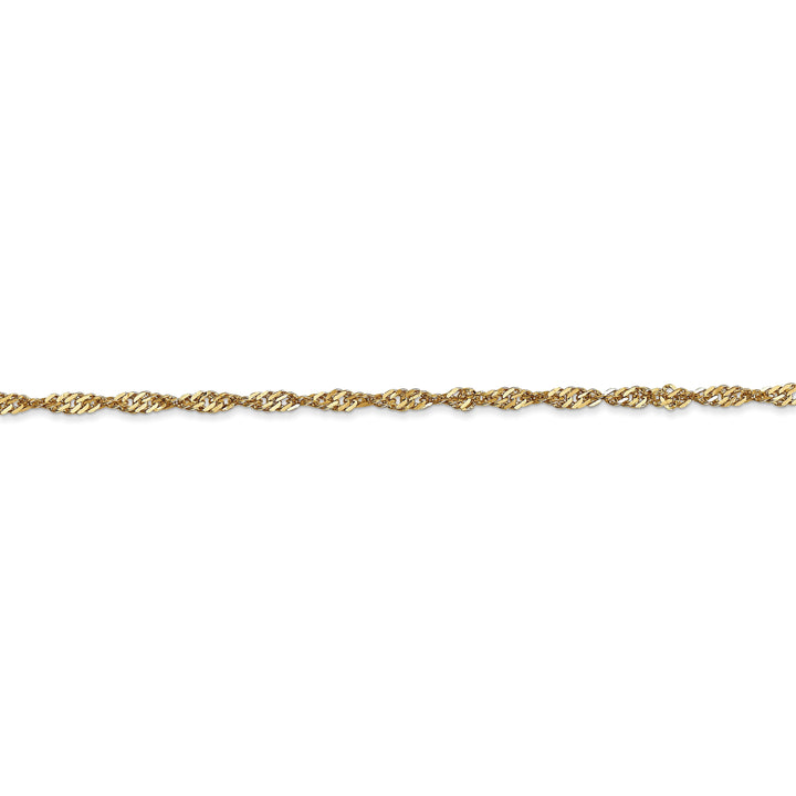 14k Yellow Gold 2.00m Polished Singapore Chain