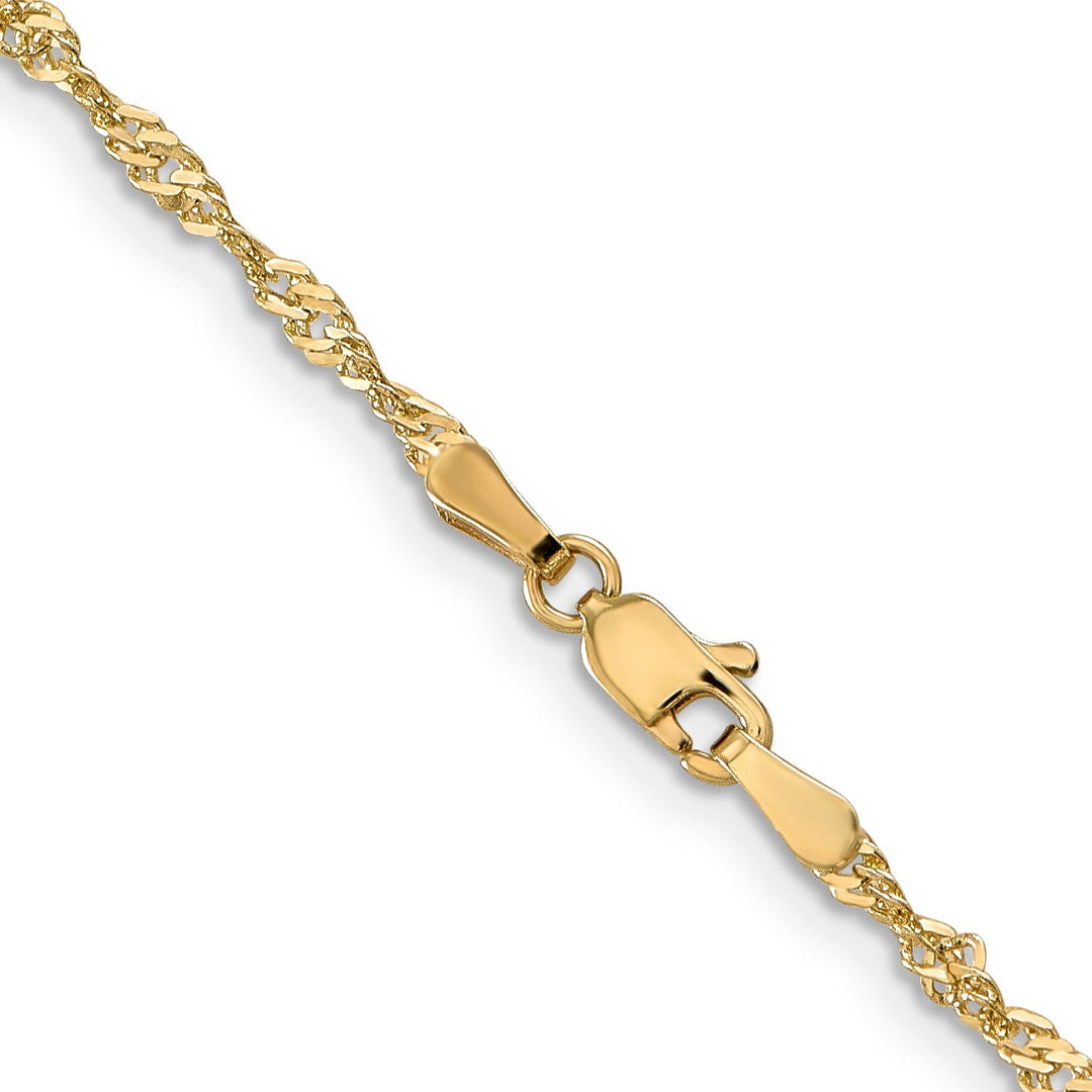 14k Yellow Gold 2.00m Polished Singapore Chain