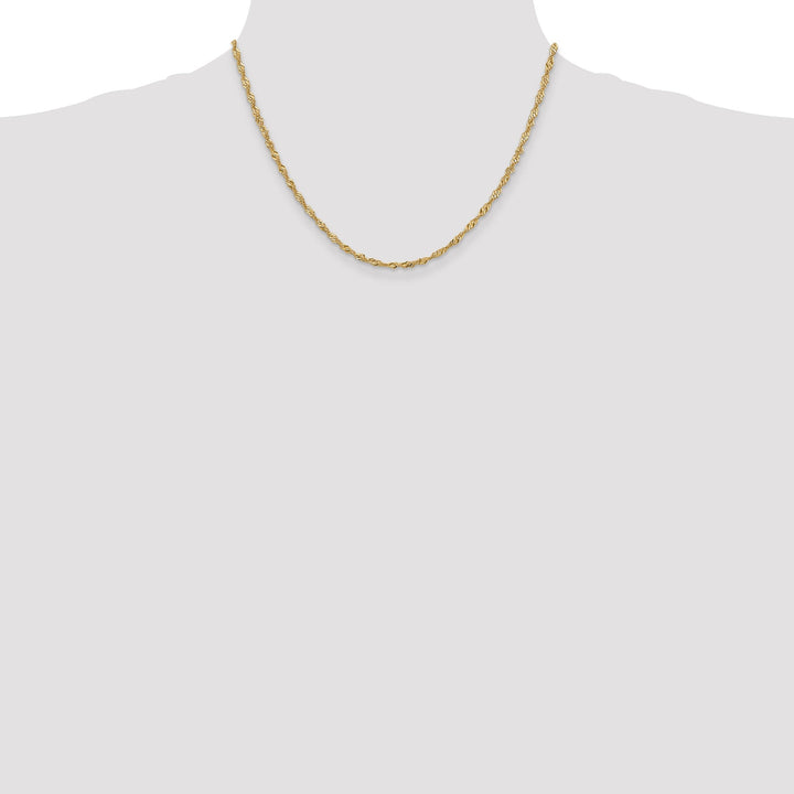 14k Yellow Gold 2.00m Polished Singapore Chain