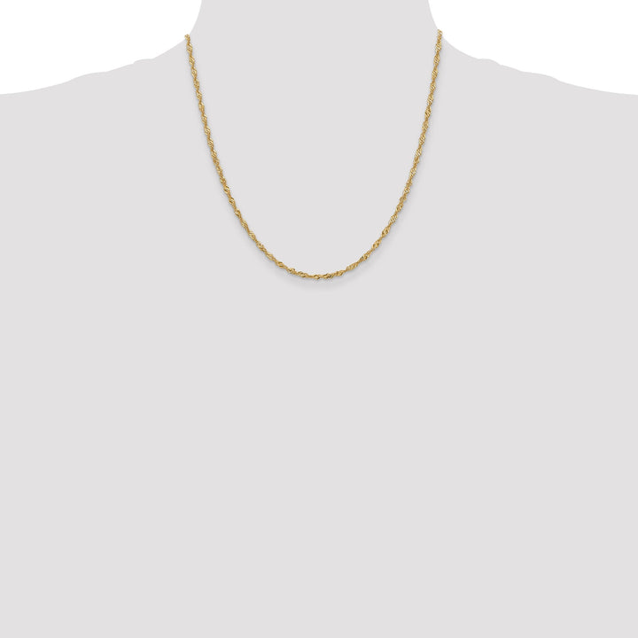 14k Yellow Gold 2.00m Polished Singapore Chain