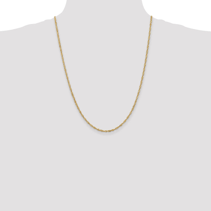 14k Yellow Gold 2.00m Polished Singapore Chain