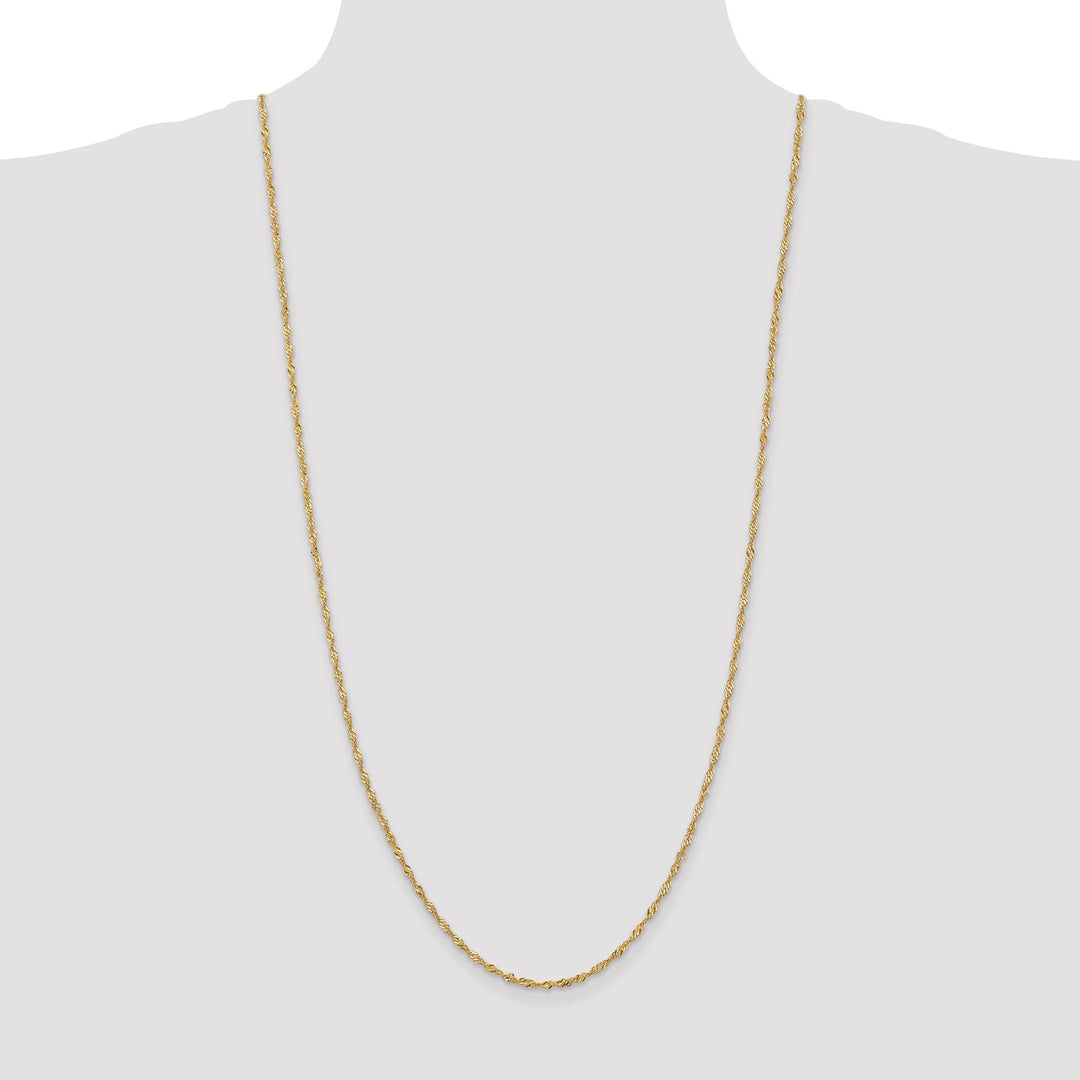 14k Yellow Gold 2.00m Polished Singapore Chain