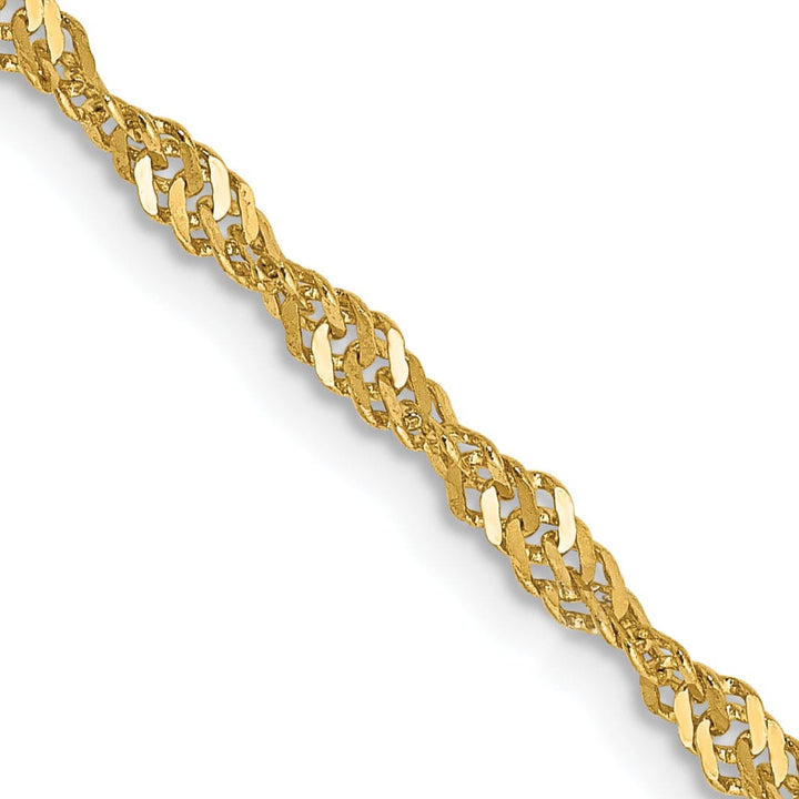 14k Yellow Gold 2.00m Polished Singapore Chain