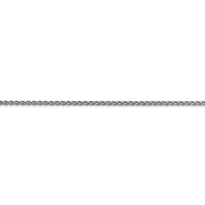 14k White Gold 2.25m Solid Polished Spiga Chain