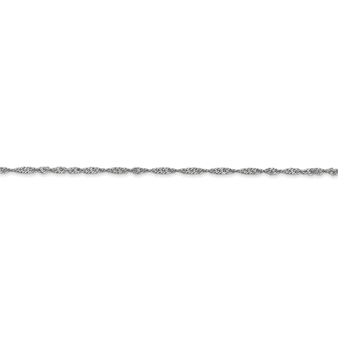 14k White Gold 1.40mm Polished Singapore Chain