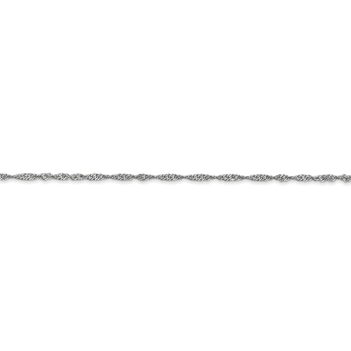 14k White Gold 1.40mm Polished Singapore Chain