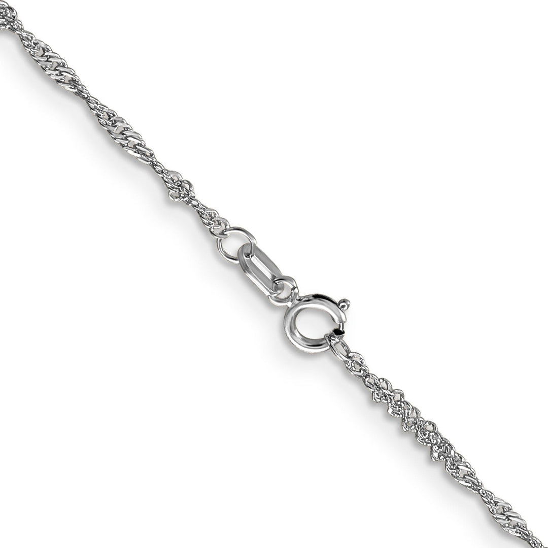 14k White Gold 1.40mm Polished Singapore Chain