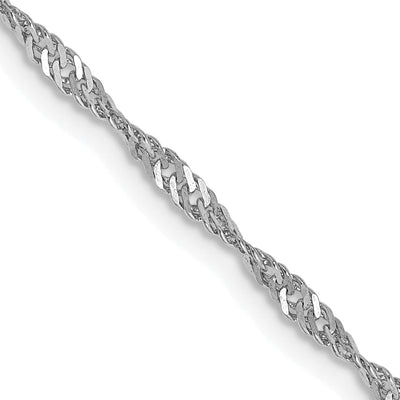 14k White Gold 1.70mm Polished Singapore Chain at $ 111.62 only from Jewelryshopping.com