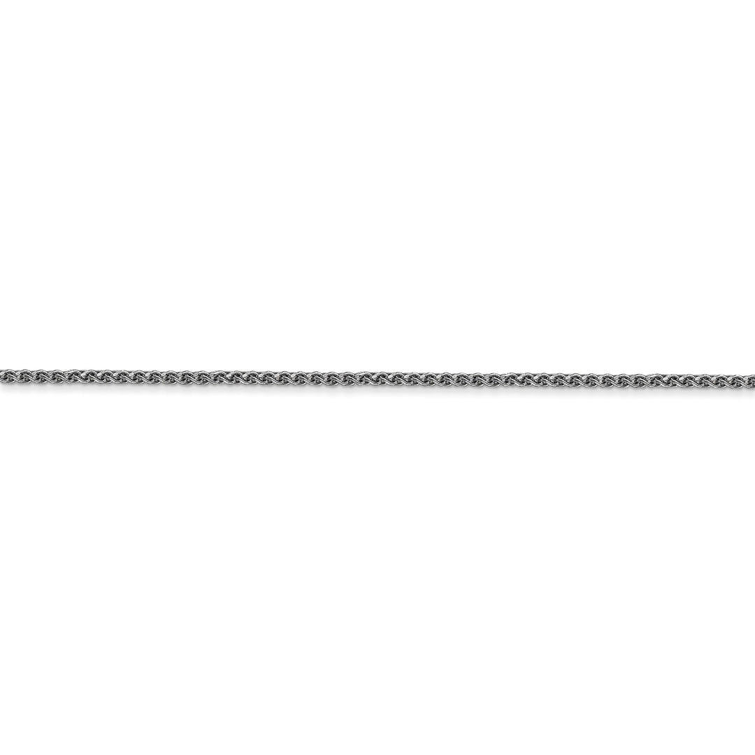 14k White Gold 1.20mm Diamond Cut Spiga Chain