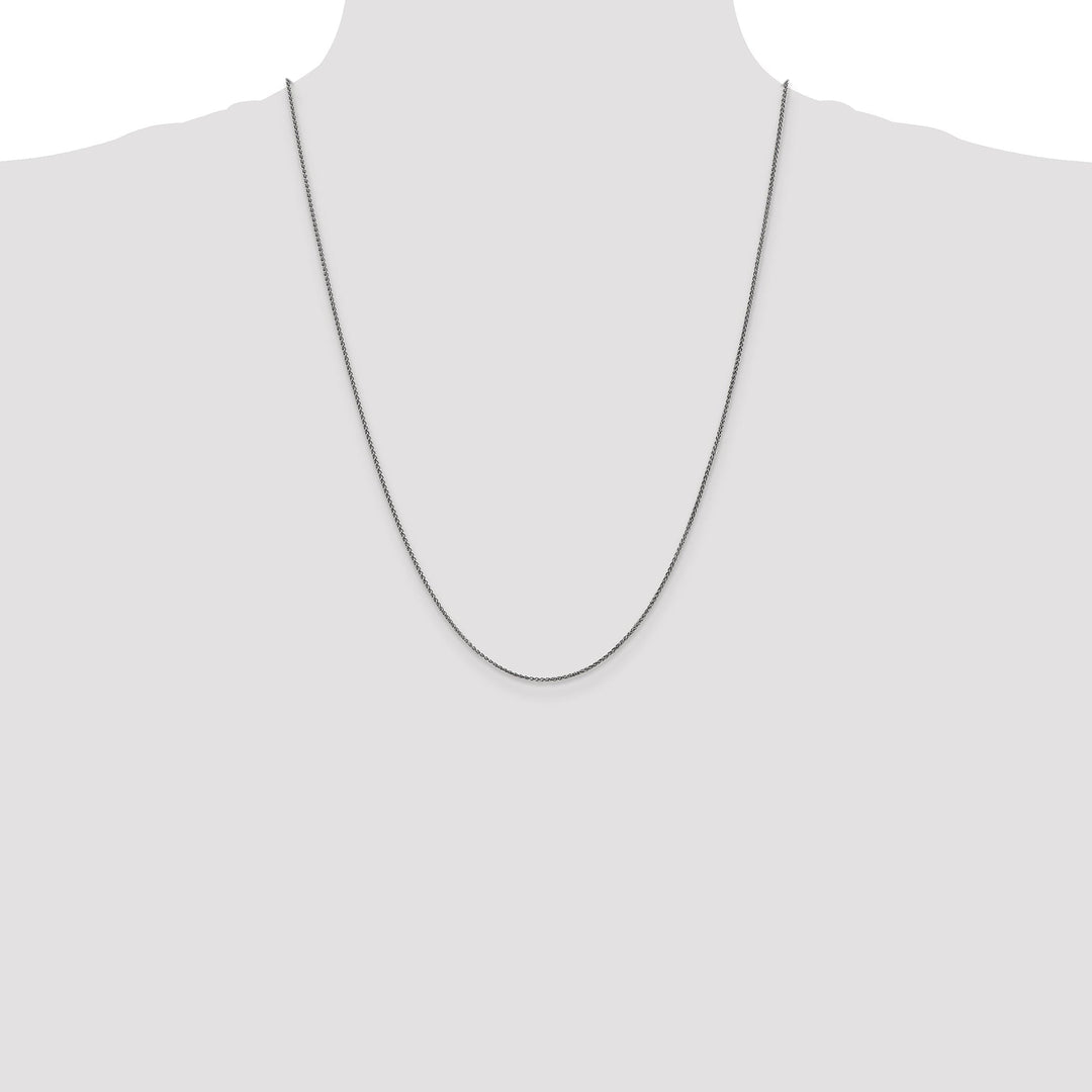 14k White Gold 1.20mm Diamond Cut Spiga Chain
