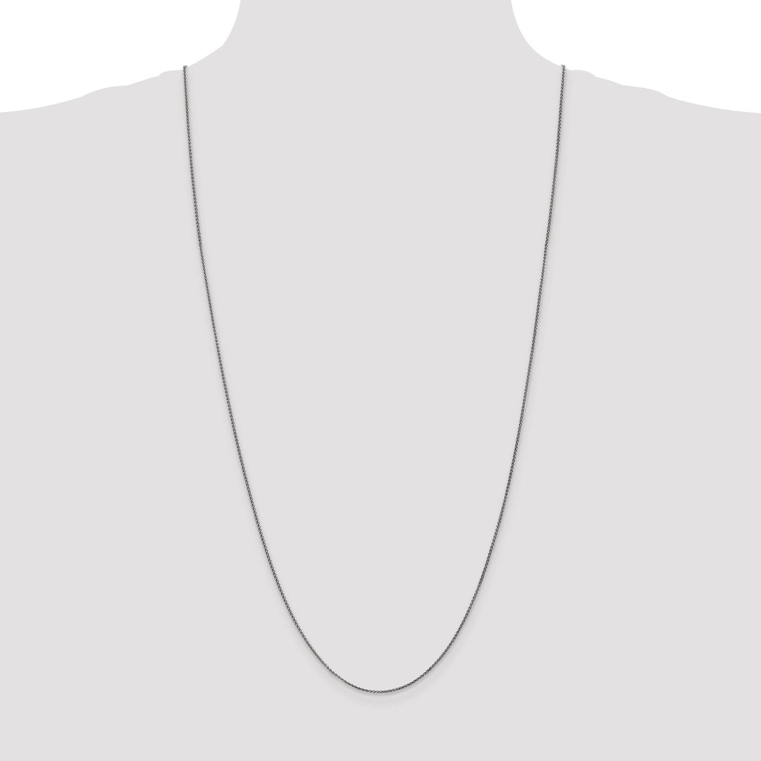 14k White Gold 1.20mm Diamond Cut Spiga Chain