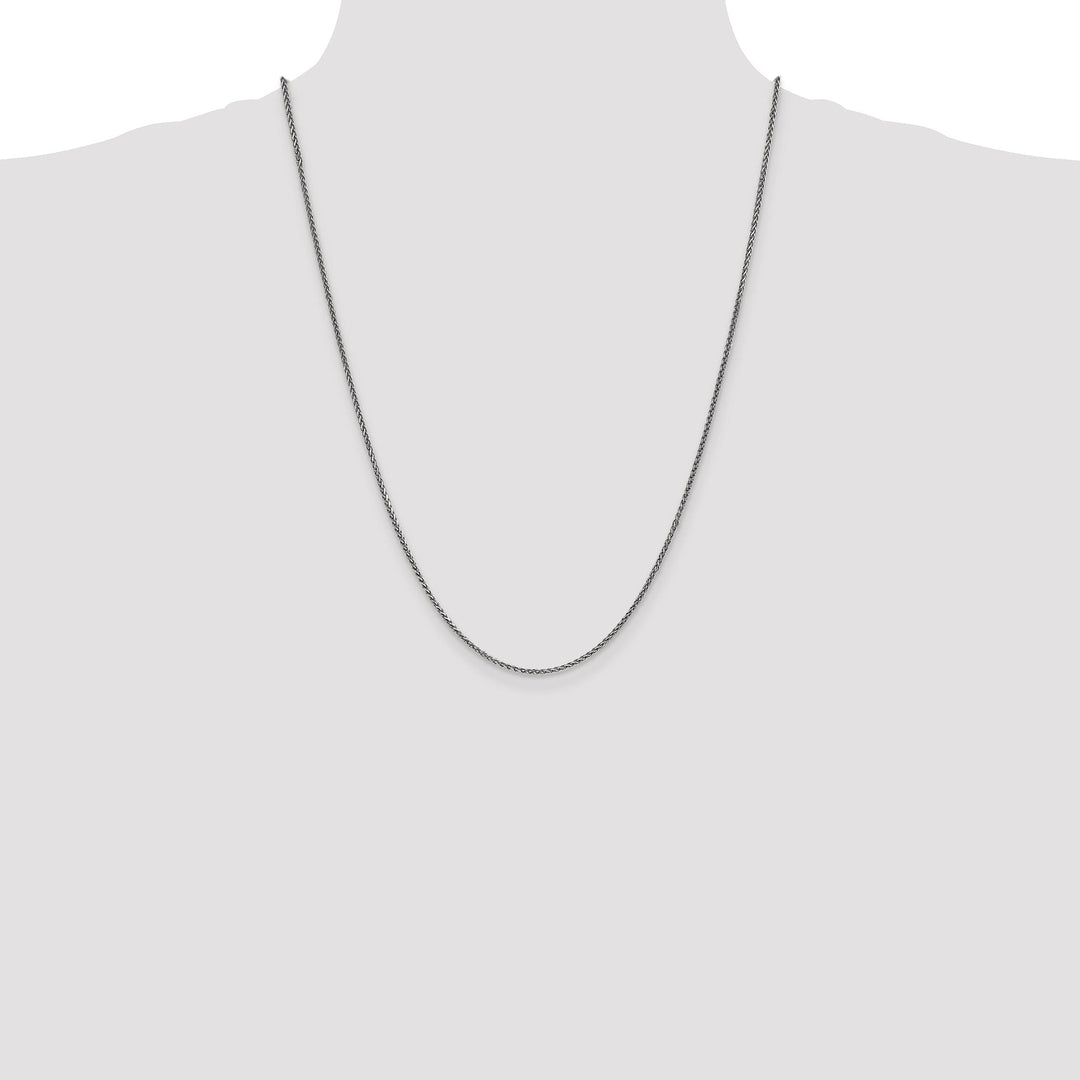 14k White Gold 1.40mm Diamond Cut Spiga Chain